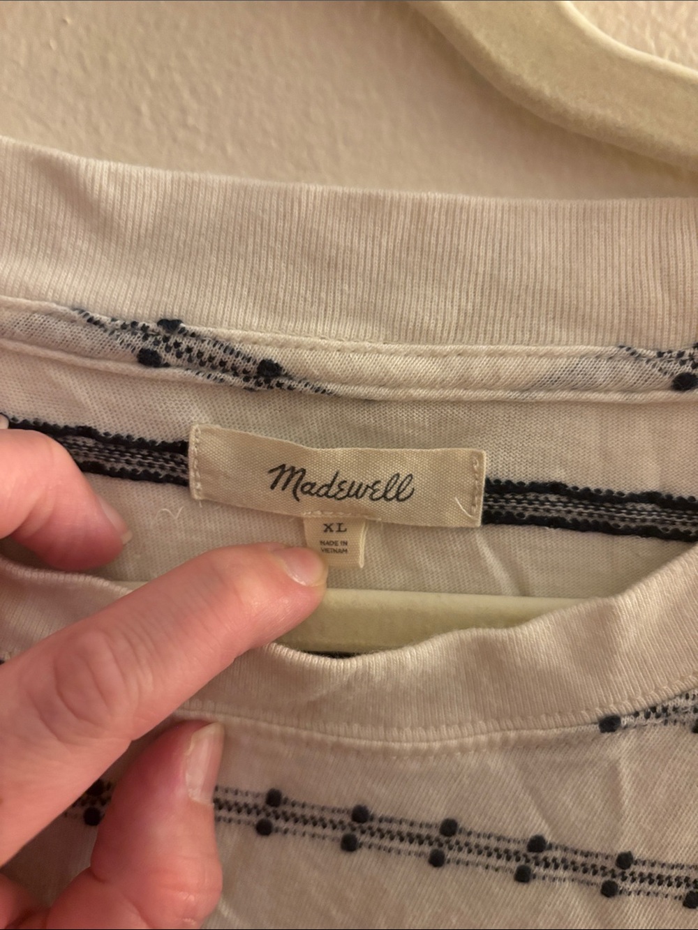 Madewell White Short-Sleeve Striped Knit Top - Picture 2 of 5